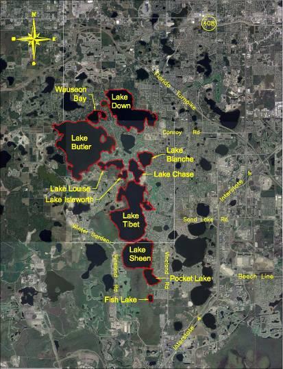 General Location Map for the Butler Chain-of-Lakes