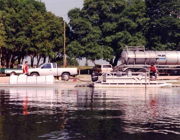 Transfer of Alum Onto Application Barge